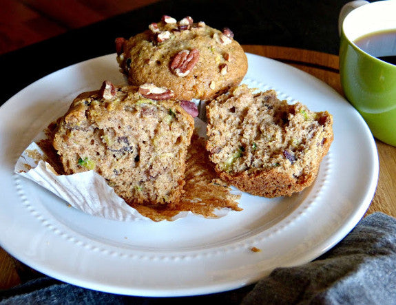 Recipe: Healthier Zucchini Muffins with Dates & Pecans