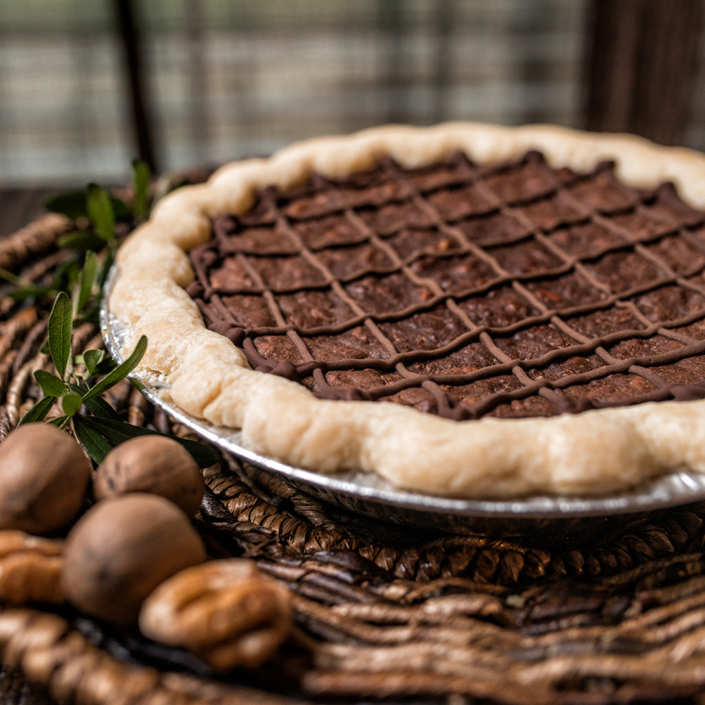 Cocoa Fudge Pecan Pie